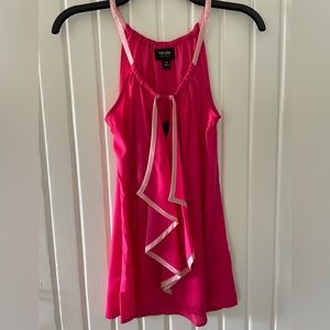 NWT Nicole by Nicole Miller sleeveless top w/Ruffle super cute- Extra-Small 💜